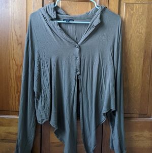 Style envy XL olive tie crop top